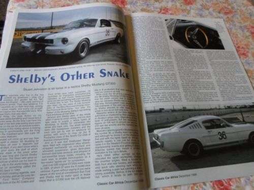 CLASSIC CAR AFRICA MAGAZINE DECEMBER 1996 ( PORSCHE 356 , BOB OLTHOFF , SHELBY MUSTANG , DODGE )
