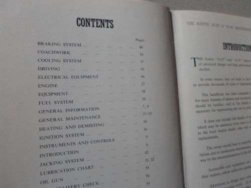 AUSTIN SHEERLINE A125 AND AUSTIN PRINCESS A135 - RUNNING AND MAINTENANCE INSTRUCTIONS 1954