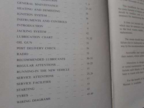 AUSTIN SHEERLINE A125 AND AUSTIN PRINCESS A135 - RUNNING AND MAINTENANCE INSTRUCTIONS 1954