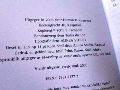 MAASDORP SE NUWE ONDERWYSERES - STELLA BLAKEMORE