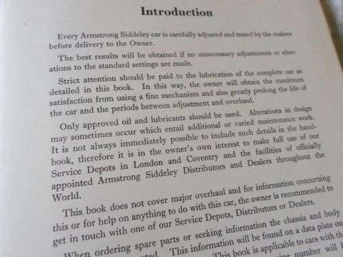 MAINTENANCE MANUAL FOR THE ARMSTRONG SIDDELEY SAPPHIRE