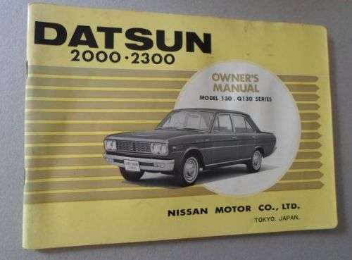 DATSUN 2000 . 2300 OWNER'S MANUAL