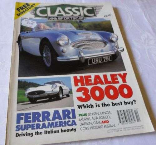 CLASSIC AND SPORTSCAR OCOTBER 1995 ( S.A. DART , HEALEY 3000 , JENSEN INTERCEPTOR , DATSUN 260Z )