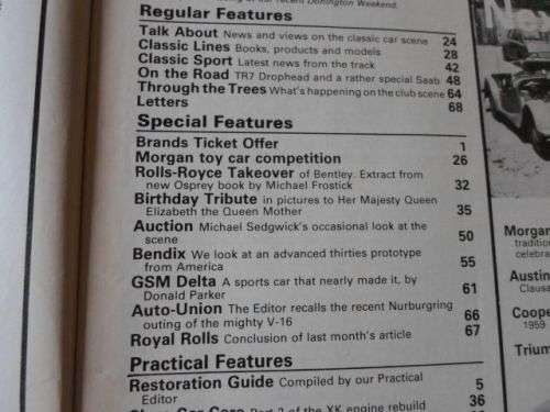 THOROUGHBRED & CLASSIC CARS MAGAZINE OCTOBER 1980 ( GSM DART , MGC , TRIUMPH TR7 ,