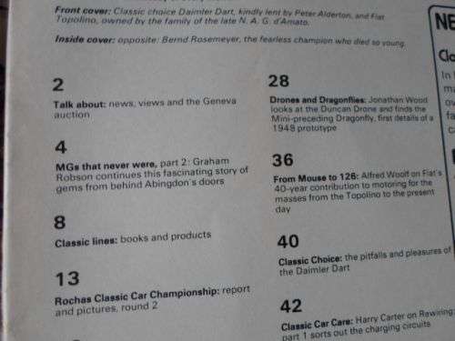 CLASSIC CARS MAGAZINE JUNE 1976 (  MG , PORSCHE , JAGUAR , DRAGONFLY , FIAT 500 )