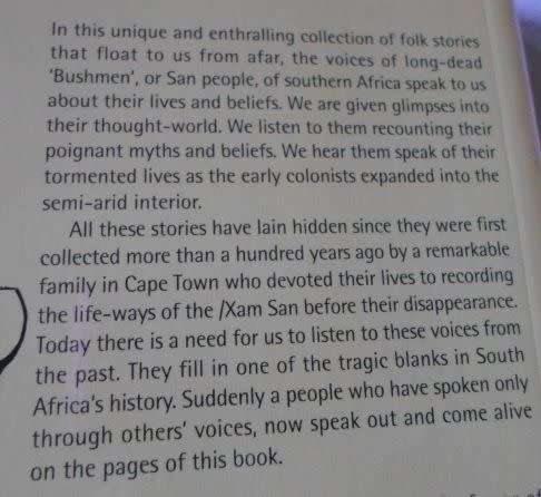 STORIES THAT FLOAT FROM AFAR - ANCESTRAL FOLKLORE OF THE SAN OF SOUTHERN AFRICA  ( weight 400 grams