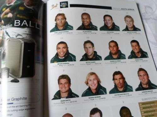 SOUTH AFRICA VS NEW ZEALAND 16 AUGUST 2008 - RUGBY PROGRAMME & TICKETS ( weight 200 grams )