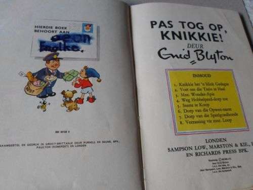 PAS TOG OP KNIKKIE ! - ENID BLYTON ( gewig 200 grams )