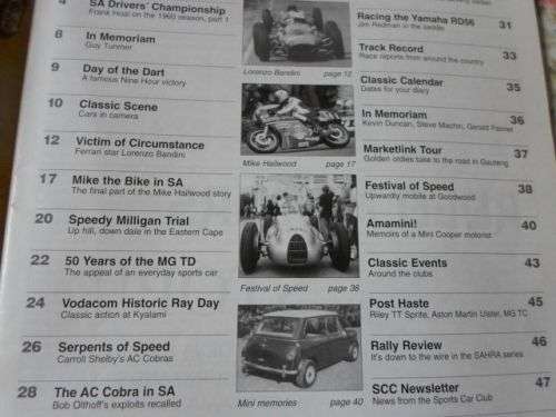 CLASSIC CAR AFRICA OCTOBER 1999 ( weight 0,10 kg )