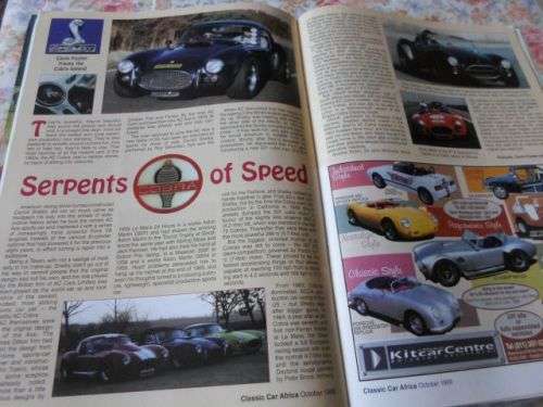 CLASSIC CAR AFRICA OCTOBER 1999 ( weight 0,10 kg )