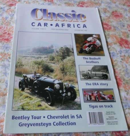 CLASSIC CAR AFRICA MAGAZINE FIRST QUARTER 2002 ( weight 0,10 kg )