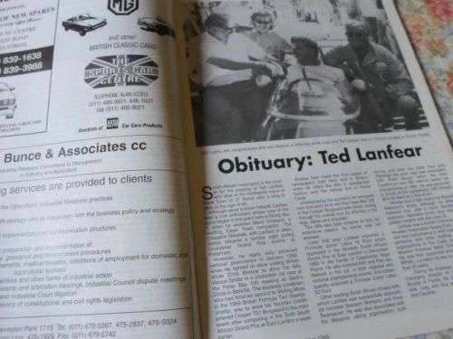 CLASSIC CAR AFRICA MAGAZINE SECOND QUARTER 1995 ( weight 0,10 kg )