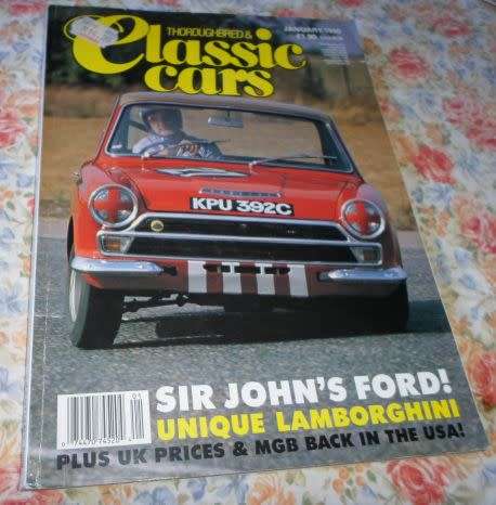 THOROUGHBRED & CLASSIC CARS MAGAZINE JANUARY 1990 ( LOTUS CORTINA ,