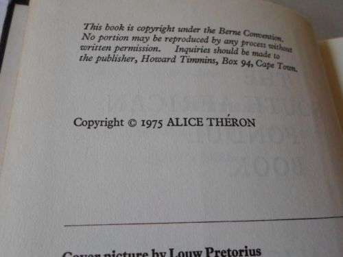 THE SOUTH AFRICAN FONDUE BOOK - ALICE THERON ( 0,30 kg )