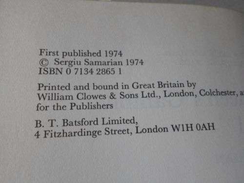 QUEEN'S GAMBIT DECLINED - SERGIU SAMARIAN - CONTEMPORARY CHESS OPENINGS - R.G. WADE -  weight 0,40 k