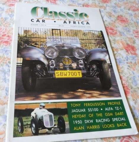 CLASSIC CAR AFRICA MAGAZINE FOURTH QUARTER 1995 ( GSM DART , DKW ) weight 0,20 kg