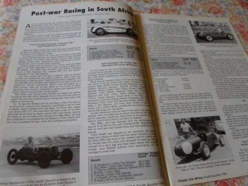 CLASSIC CAR AFRICA MAGAZINE FOURTH QUARTER 1995 ( GSM DART , DKW ) weight 0,20 kg