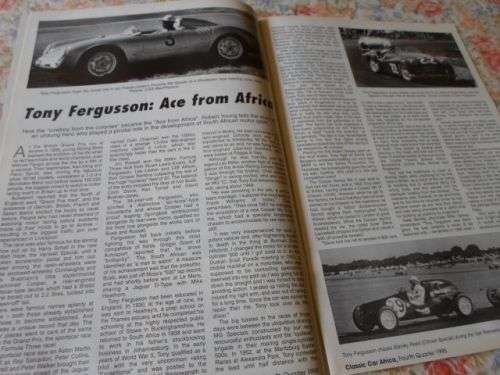 CLASSIC CAR AFRICA MAGAZINE FOURTH QUARTER 1995 ( GSM DART , DKW ) weight 0,20 kg