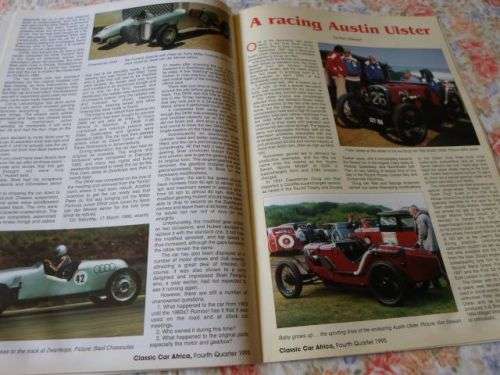 CLASSIC CAR AFRICA MAGAZINE FOURTH QUARTER 1995 ( GSM DART , DKW ) weight 0,20 kg