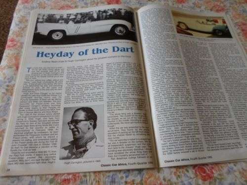 CLASSIC CAR AFRICA MAGAZINE FOURTH QUARTER 1995 ( GSM DART , DKW ) weight 0,20 kg