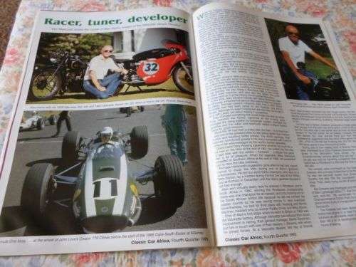 CLASSIC CAR AFRICA MAGAZINE FOURTH QUARTER 1995 ( GSM DART , DKW ) weight 0,20 kg