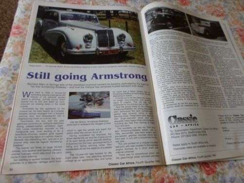 CLASSIC CAR AFRICA MAGAZINE FOURTH QUARTER 1995 ( GSM DART , DKW ) weight 0,20 kg