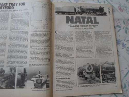 MODEL ENGINEER 20 NOV - 3 DEC 1987 MAGAZINE ( S.A. RAILWAYS CLASS 16DA )  (  (  0,20 kg )