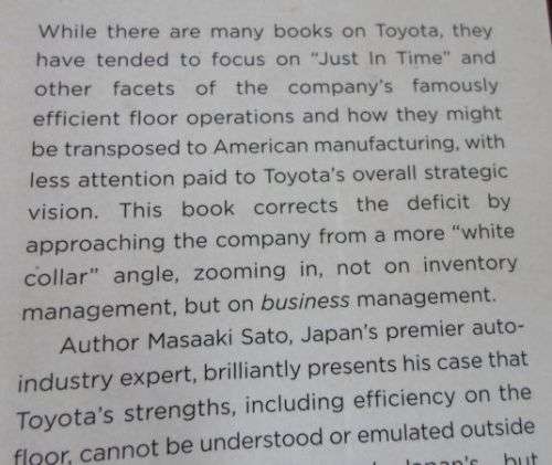 THE TOYOTA LEADERS - AN EXECUTIVE GUIDE - MASAAKI SATO ( weight 0,50 kg )
