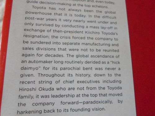 THE TOYOTA LEADERS - AN EXECUTIVE GUIDE - MASAAKI SATO ( weight 0,50 kg )