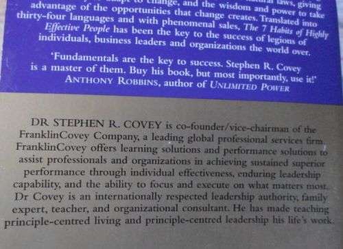 THE 7 HABITS OF HIGHLY EFFECTIVE PEOPLE - STEPHEN R COVEY ( weight 0,30 kg )