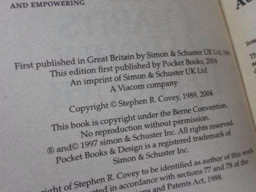 THE 7 HABITS OF HIGHLY EFFECTIVE PEOPLE - STEPHEN R COVEY ( weight 0,30 kg )