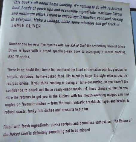 THE RETURN OF THE NAKED CHEF - JAMIE OLIVER ( weight 1 kg )