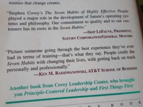 THE 7 HABITS OF HIGHLY EFFECTIVE PEOPLE - STEPHEN R COVEY ( 0,30 KG )