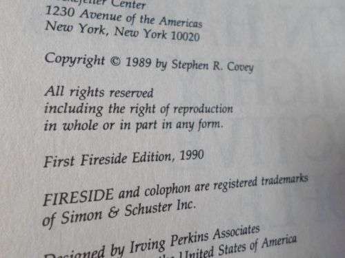 THE 7 HABITS OF HIGHLY EFFECTIVE PEOPLE - STEPHEN R COVEY ( 0,30 KG )