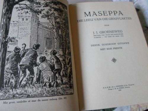 MASEPPA - DIE LEEU VAN DIE GRASVLAKTES - J.J. GROENEWEG ( gewig 0,40 kg )