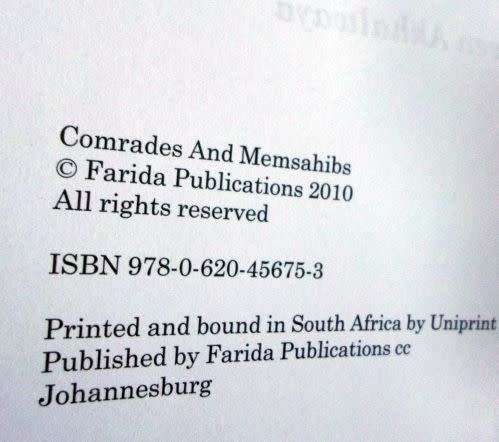 COMRADES AND MEMSAHIBS - AMEEN AKHALWAYA ( weight 0,40 kg )