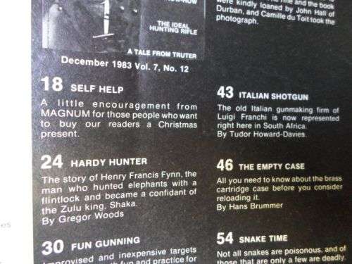 SA MAN / MAGNUM MAGAZINE DECEMBER 1983