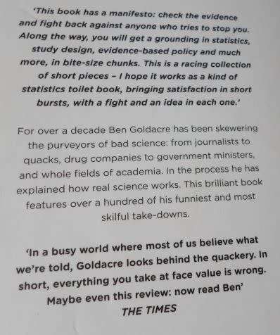 I THINK YOU'LL FIND IT A BIT MORE COMPLICATED THAN THAT - BEN GOLDACRE ( 0,40 kg )