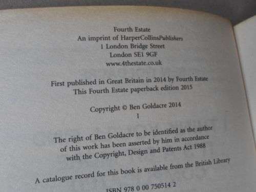 I THINK YOU'LL FIND IT A BIT MORE COMPLICATED THAN THAT - BEN GOLDACRE ( 0,40 kg )