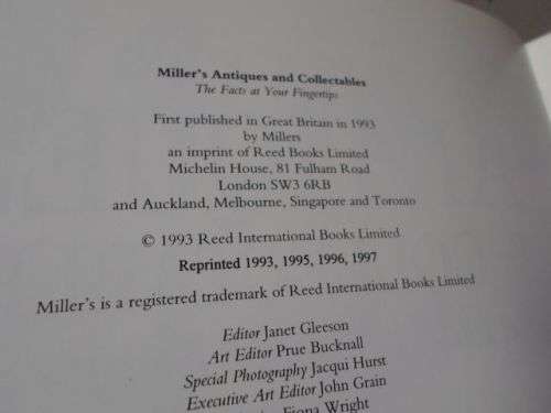 ANTIQUES & COLLECTIBLES - THE FACTS AT YOUR FINGERPRINTS - MILLER'S