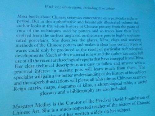 THE CHINESE POTTER - A PRACTICAL HISTORY OF CHINESE CERAMICS - MARGARET MEDLEY ( 0,70 kg )