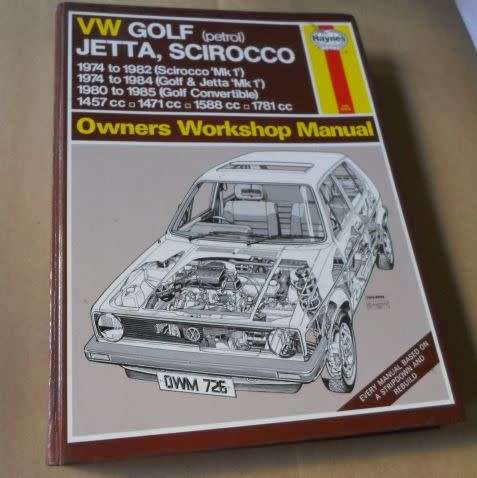 VW GOLF , JETTA , SCIROCCO 70'S / 80'S - WORKSHOP MANUAL