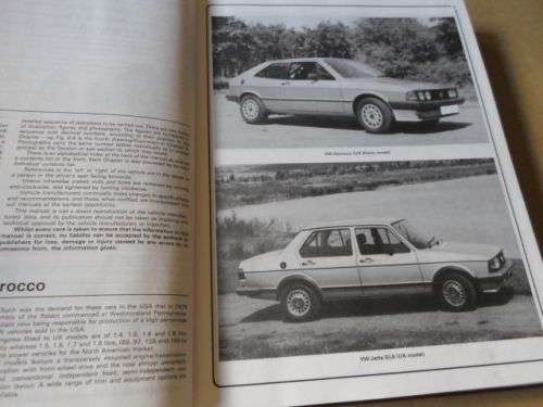 VW GOLF , JETTA , SCIROCCO 70'S / 80'S - WORKSHOP MANUAL