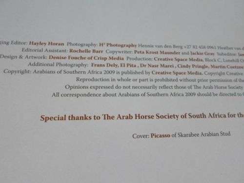 ARABIANS OF SOUTHERN AFRICA 2009