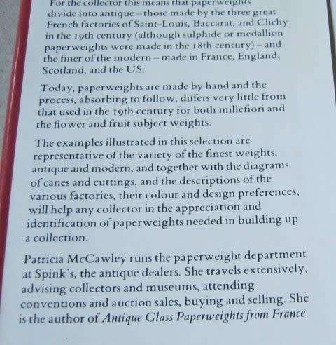 GLASS PAPERWEIGHTS - PATRICIA McCAWLEY