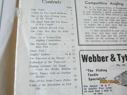 THE SOUTH AFRICAN ANGLER AUGUST 1949