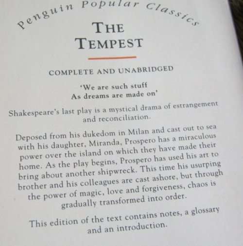 THE TEMPEST - WILLIAM SHAKESPEARE - PENGUIN POPULAR CLASSICS
