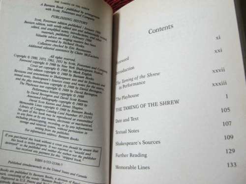 THE TAMING OF THE SHREW - SHAKESPEARE - BANTAM CLASSIC