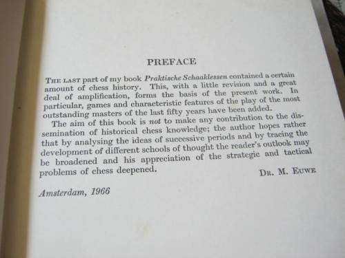 THE DEVELOPMENT OF CHESS STYLE - DR M EUWE