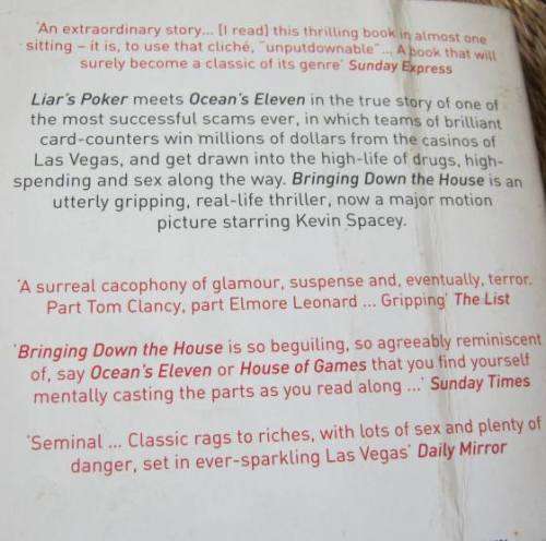 BRINGING DOWN THE HOUSE - BEN MEZRICH